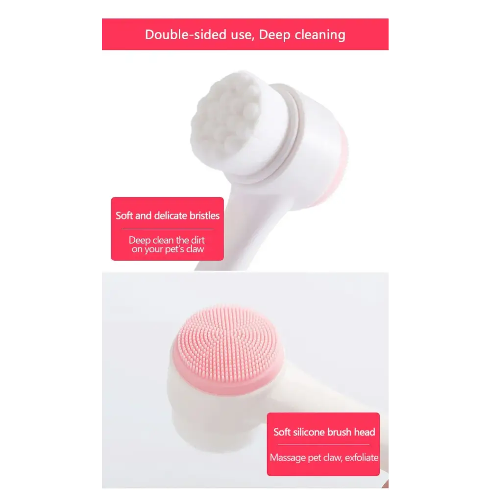 1pc- Silicone Pet Paw Cleaner & Massage Brush - Dual-Sided Dog Grooming Tool for Healthy Coats and Claws