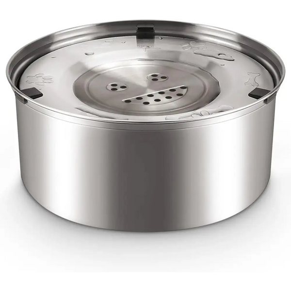 3L Stainless Steel No-Spill Water Bowl - pet bowls
