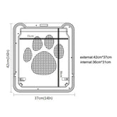 4-Way Lockable Pet Door for Dogs & Cat - 41cmX37CM / black - Pet doors