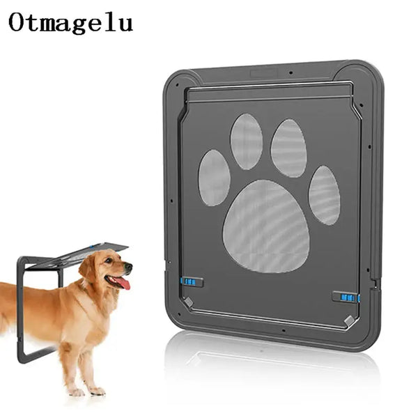 4-Way Lockable Pet Door for Dogs & Cat - 41cmX37CM / black - Pet doors