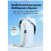 550ml Foldable Pet Water Bottle – Leakproof Travel Dispenser - Light Grey - pet water bowl
