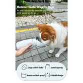 550ml Foldable Pet Water Bottle – Leakproof Travel Dispenser - Light Grey - pet water bowl
