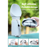 550ml Foldable Pet Water Bottle – Leakproof Travel Dispenser - Light Grey - pet water bowl