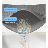 60x90cm Waterproof Double-Layer Cat Litter Mat – Non-Slip Washable Pet Toilet Mat - cat litter mat