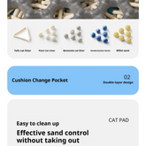 60x90cm Waterproof Double-Layer Cat Litter Mat – Non-Slip Washable Pet Toilet Mat - cat litter mat