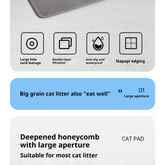 60x90cm Waterproof Double-Layer Cat Litter Mat – Non-Slip Washable Pet Toilet Mat - cat litter mat