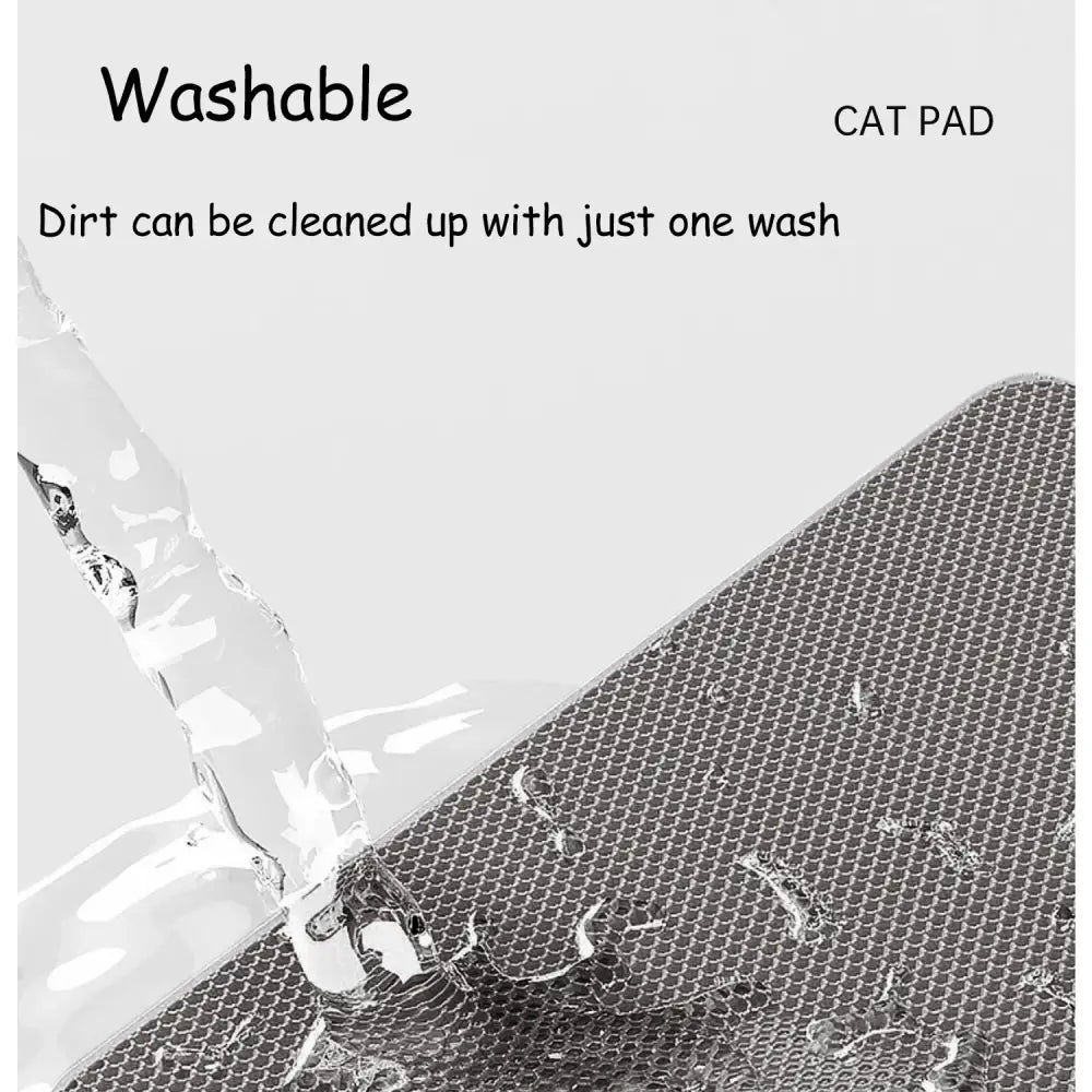 60x90cm Waterproof Double-Layer Cat Litter Mat – Non-Slip Washable Pet Toilet Mat - cat litter mat