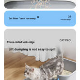 60x90cm Waterproof Double-Layer Cat Litter Mat – Non-Slip Washable Pet Toilet Mat - cat litter mat