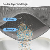 60x90cm Waterproof Double-Layer Cat Litter Mat – Non-Slip Washable Pet Toilet Mat - cat litter mat