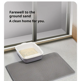 60x90cm Waterproof Double-Layer Cat Litter Mat – Non-Slip Washable Pet Toilet Mat - cat litter mat