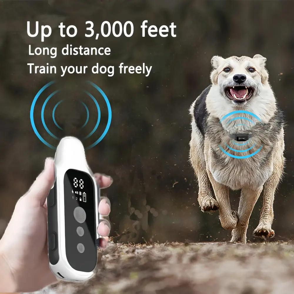 800m Waterproof Dog Training Collar with Remote & LCD - Dog training collar