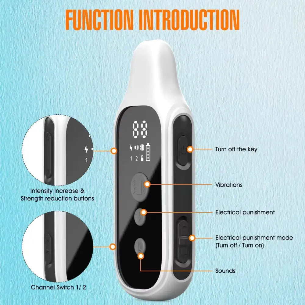800m Waterproof Dog Training Collar with Remote & LCD - Dog training collar