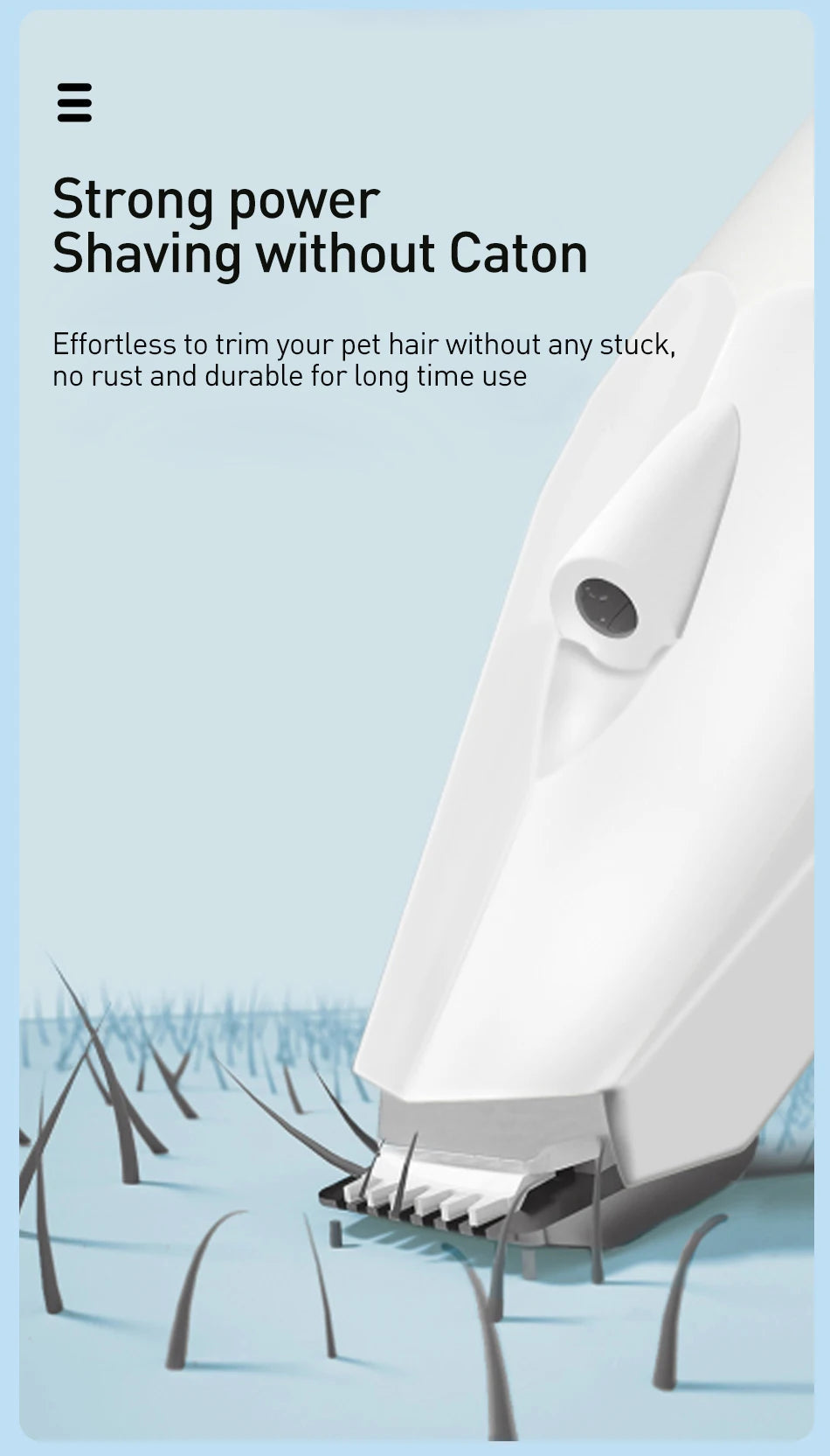 ROJECO Pet Hair Trimmer with LED Light