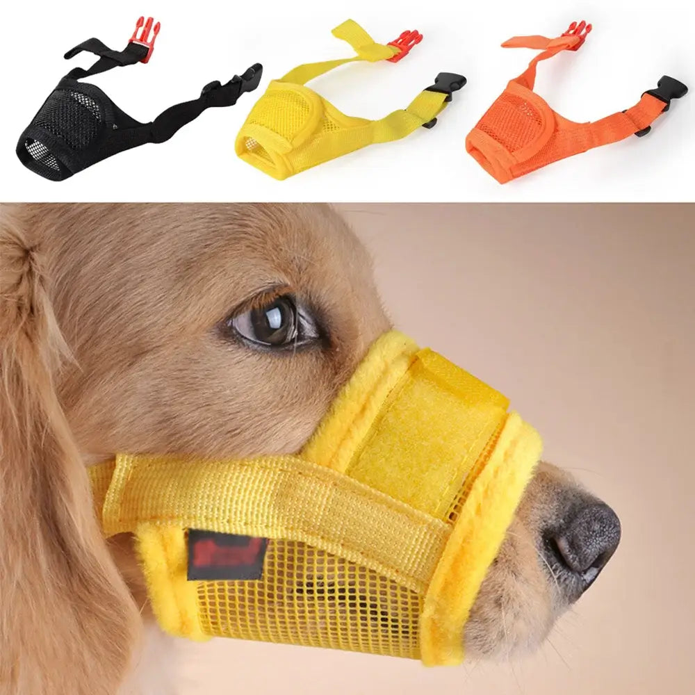 Anti Barking Dog Muzzle for Dogs Adjustable Mesh Breathable Pet Mouth Cover Muzzle for Small Medium Dog Anti-biting Pet