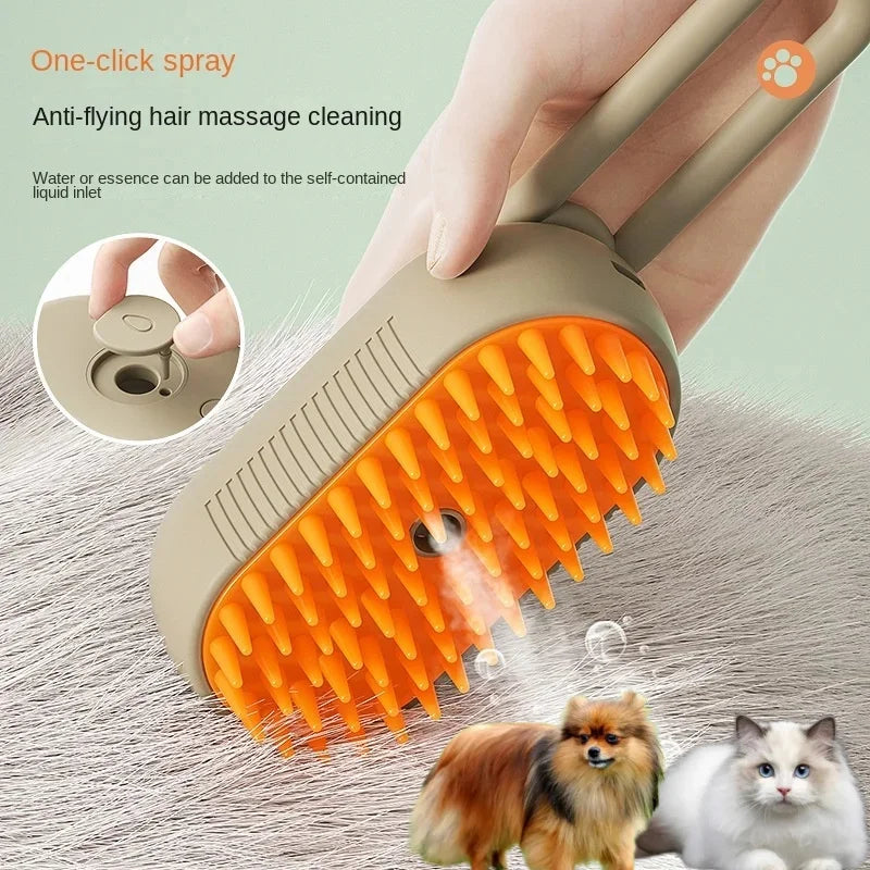 Steamy 3-in-1 Pet Grooming Brush