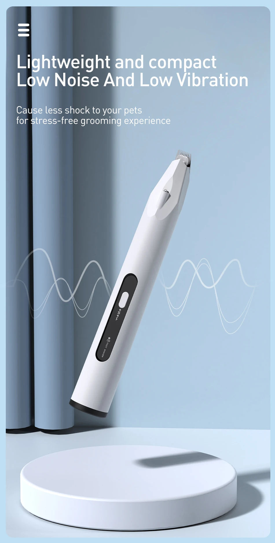 ROJECO Pet Hair Trimmer with LED Light