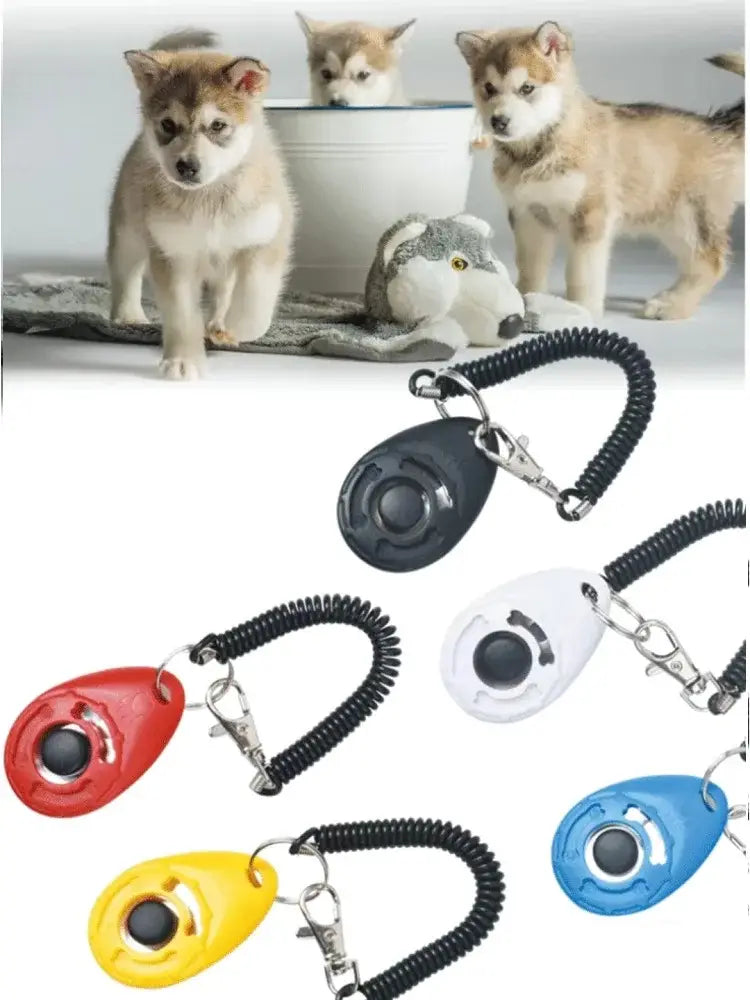 Dog Training Clicker Pet Cat Dog Click Trainer Various Style Aid Adjustable WristStrap Sound Key Chain Dog Repeller Pet