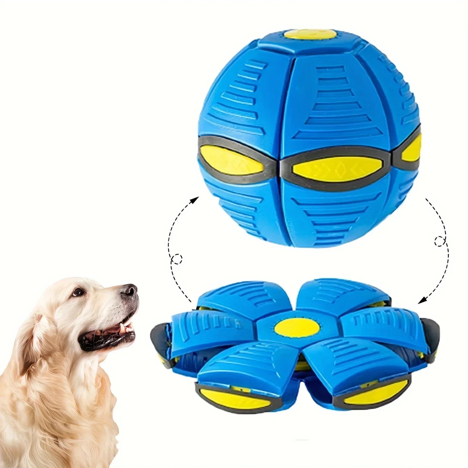Flying Saucer Bouncing Ball Dog Toy