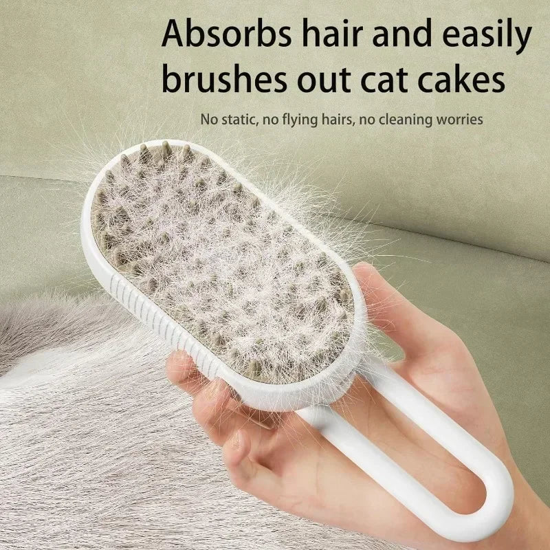 Steamy 3-in-1 Pet Grooming Brush
