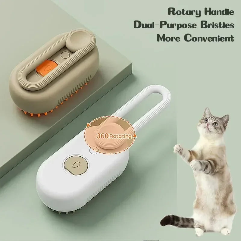 Steamy 3-in-1 Pet Grooming Brush