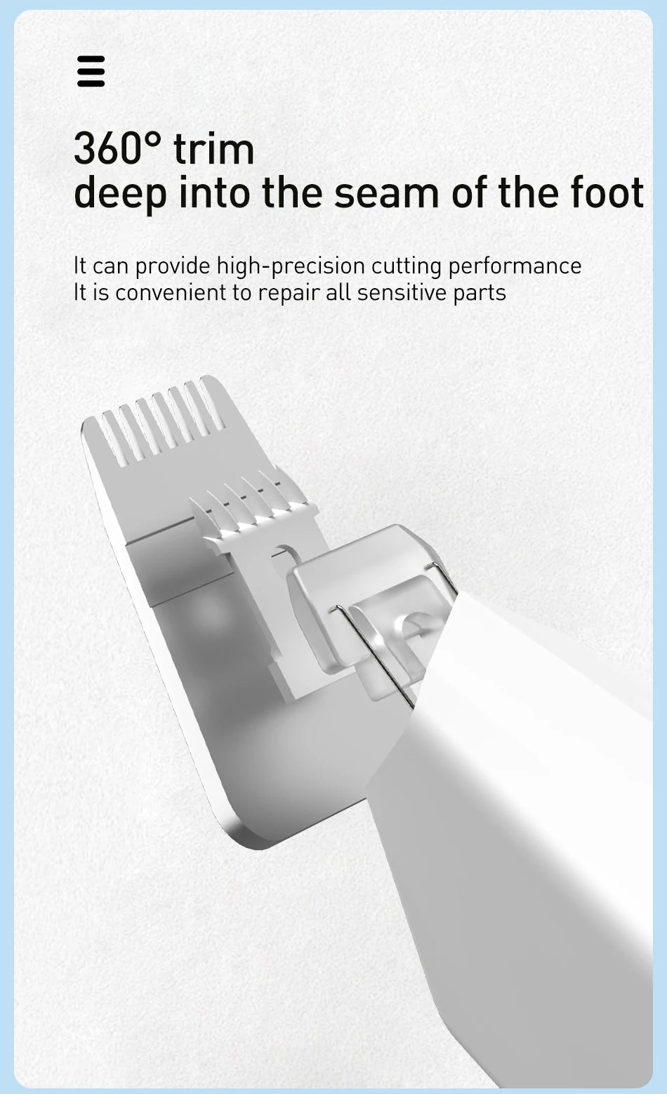 ROJECO Pet Hair Trimmer with LED Light