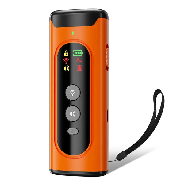 ABQP Ultrasonic Dog Bark Deterrent with LED – 50FT Range - Orange / CHINA - pet training aid