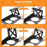 Adjustable Elevated Dog Bowl Stand with Slow Feeder & Mat - pet bowls