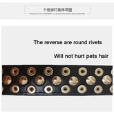 Adjustable Leather Pet Dog collar Neck Strap Supplies PU Leather Punk Rivet Spiked Dog Collar Pet Collars For Small Dog