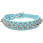 Adjustable Leather Pet Dog collar Neck Strap Supplies PU Leather Punk Rivet Spiked Dog Collar Pet Collars For Small Dog