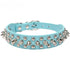 Adjustable Leather Pet Dog collar Neck Strap Supplies PU Leather Punk Rivet Spiked Dog Collar Pet Collars For Small Dog