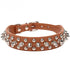 Adjustable Leather Pet Dog collar Neck Strap Supplies PU Leather Punk Rivet Spiked Dog Collar Pet Collars For Small Dog