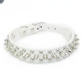 Adjustable Leather Pet Dog collar Neck Strap Supplies PU Leather Punk Rivet Spiked Dog Collar Pet Collars For Small Dog
