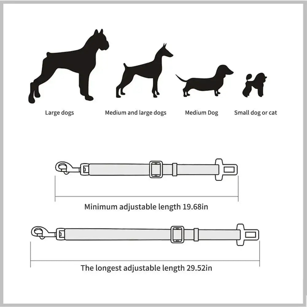 Adjustable Pet Car Seat Belt Clip - dog seat belt