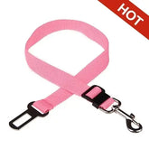 Adjustable Pet Car Seat Belt Clip - Pink - dog seat belt