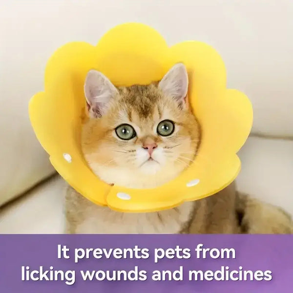 Adjustable Pet Recovery Cone Collar - cat e-collar