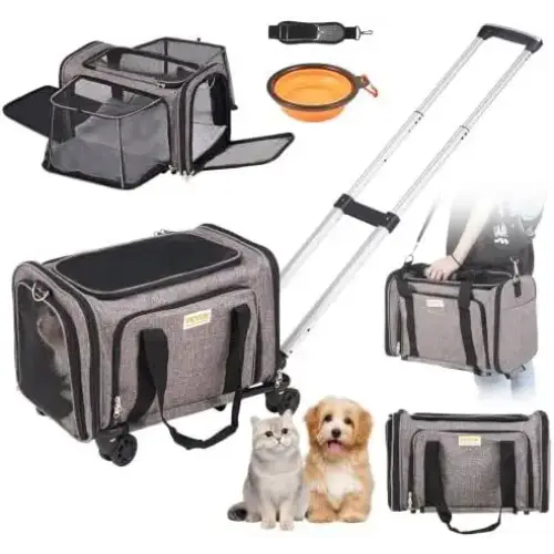 Airline-Approved Rolling Pet Carrier with Wheels - United States - pet carrier