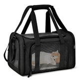 Airline-Approved Soft Pet Carrier Backpack - L (50x34x34cm) / Black - pet carrier