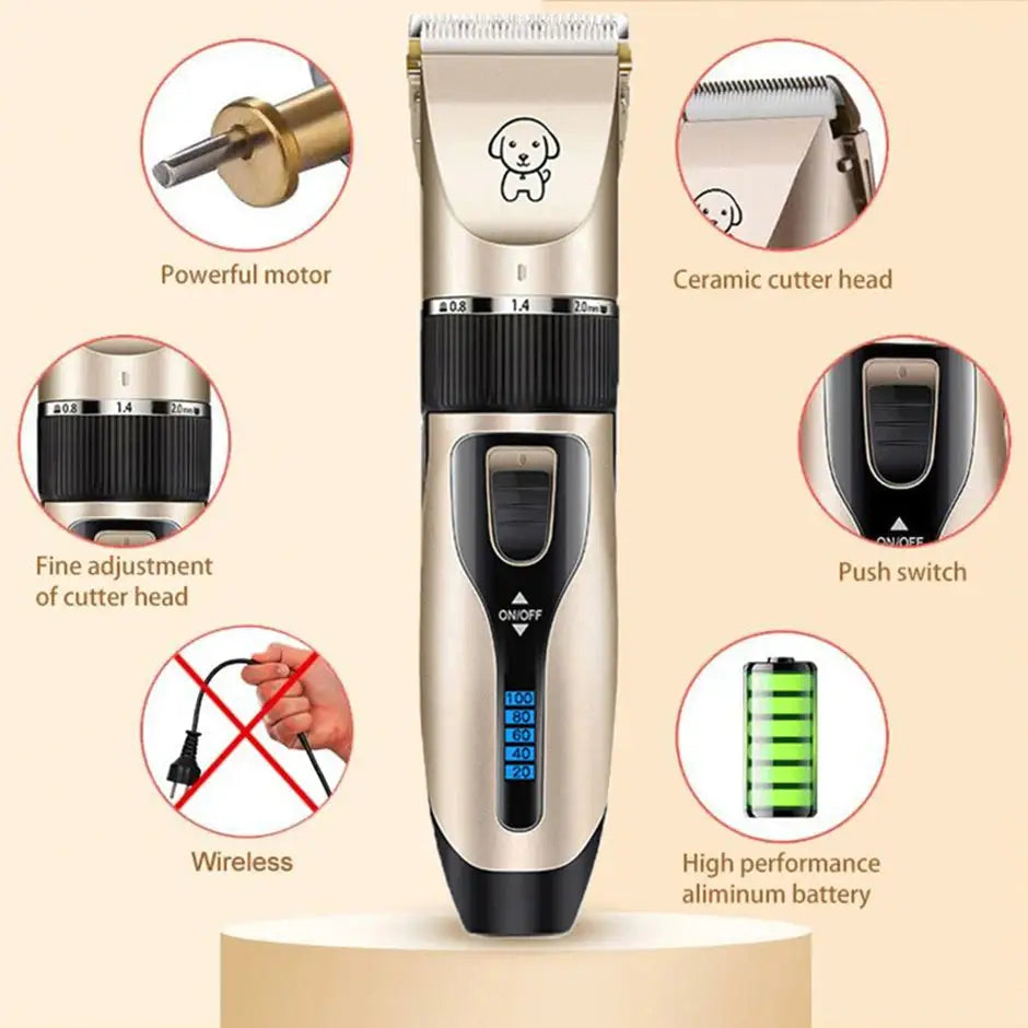 All-Metal Rechargeable Pet Hair Clipper - dog clipper