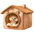 All-Season Indoor Pet Bed with Removable Cushion - brown / S - cat bed