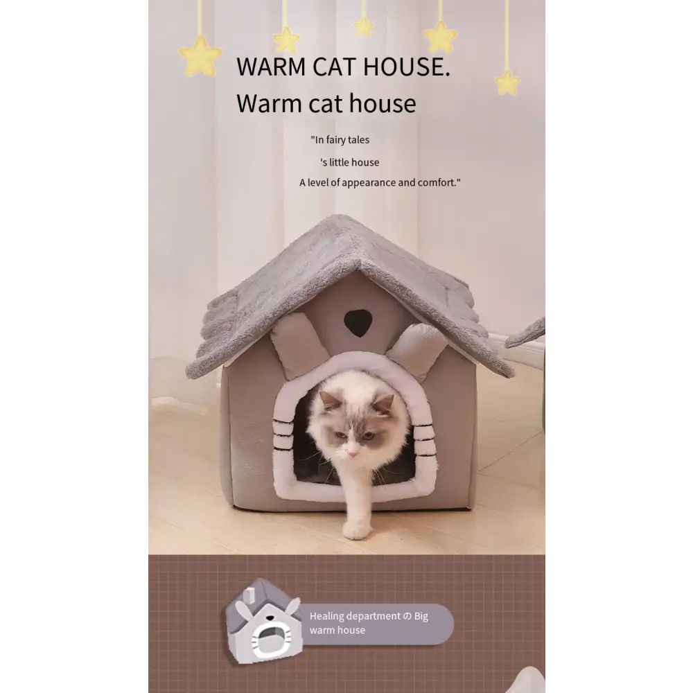 All-Season Indoor Pet Bed with Removable Cushion - cat bed