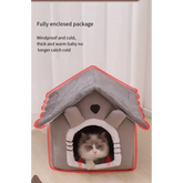 All-Season Indoor Pet Bed with Removable Cushion - cat bed