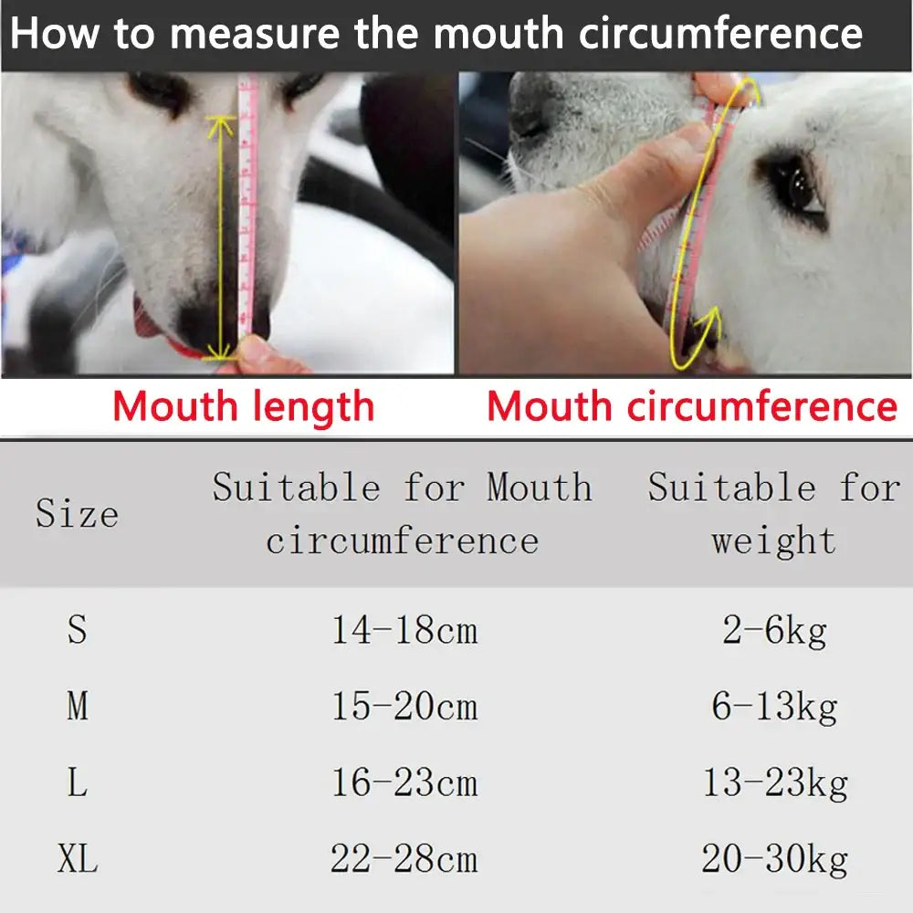 Anti Barking Dog Muzzle for Dogs Adjustable Mesh Breathable Pet Mouth Cover Muzzle for Small Medium Dog Anti-biting Pet