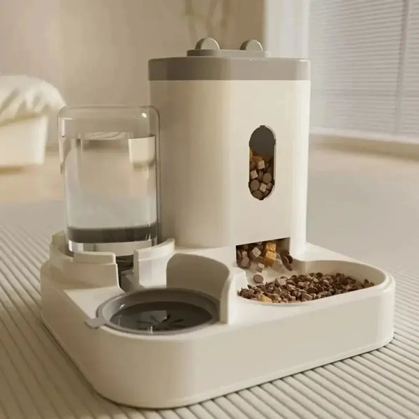 Automatic Pet Feeder & Water Fountain Set - pet feeder