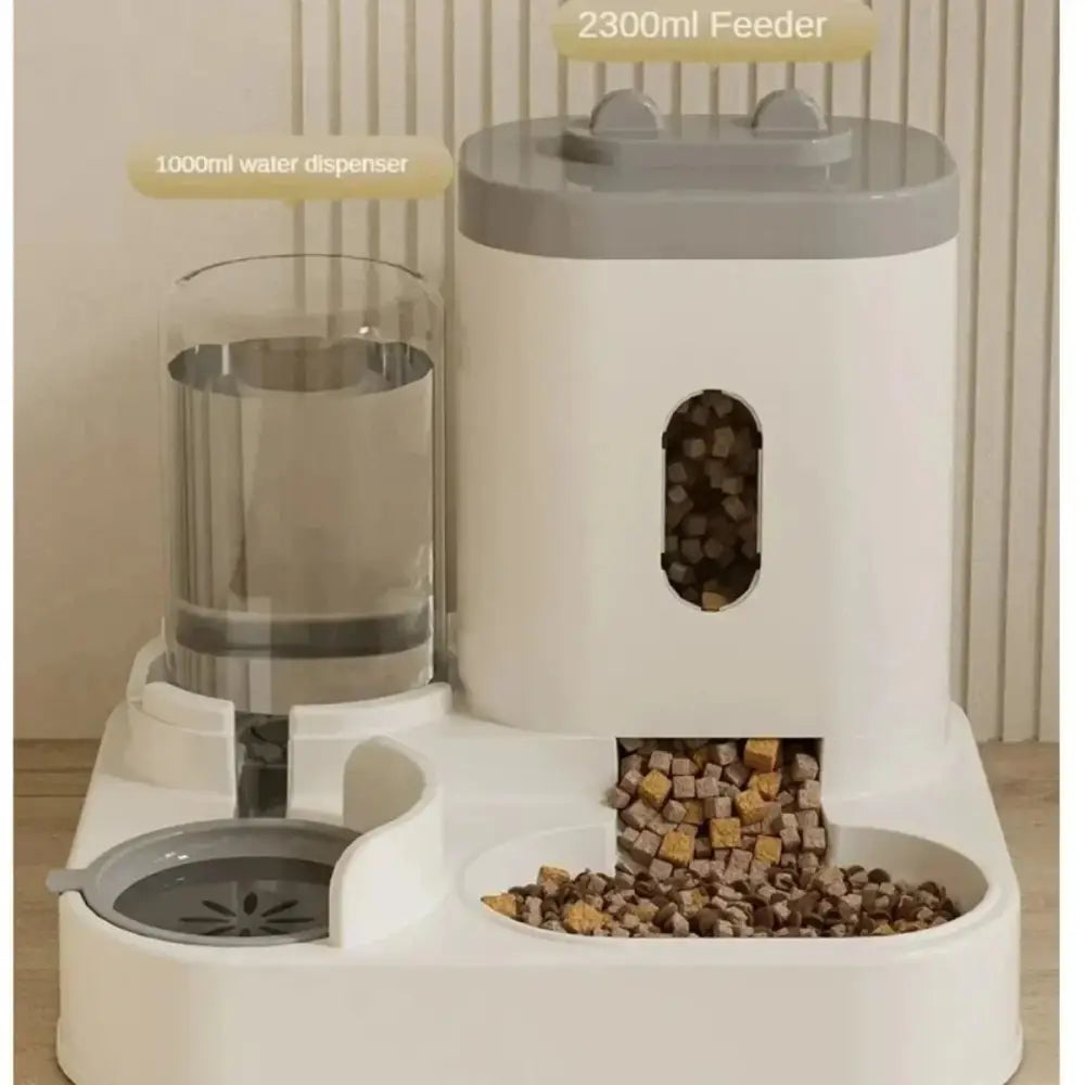 Automatic Pet Feeder & Water Fountain Set - pet feeder