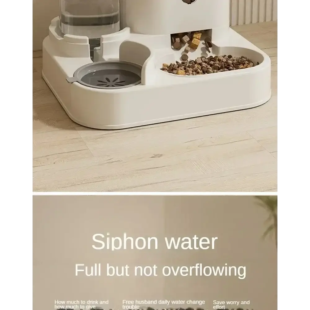Automatic Pet Feeder & Water Fountain Set - pet feeder