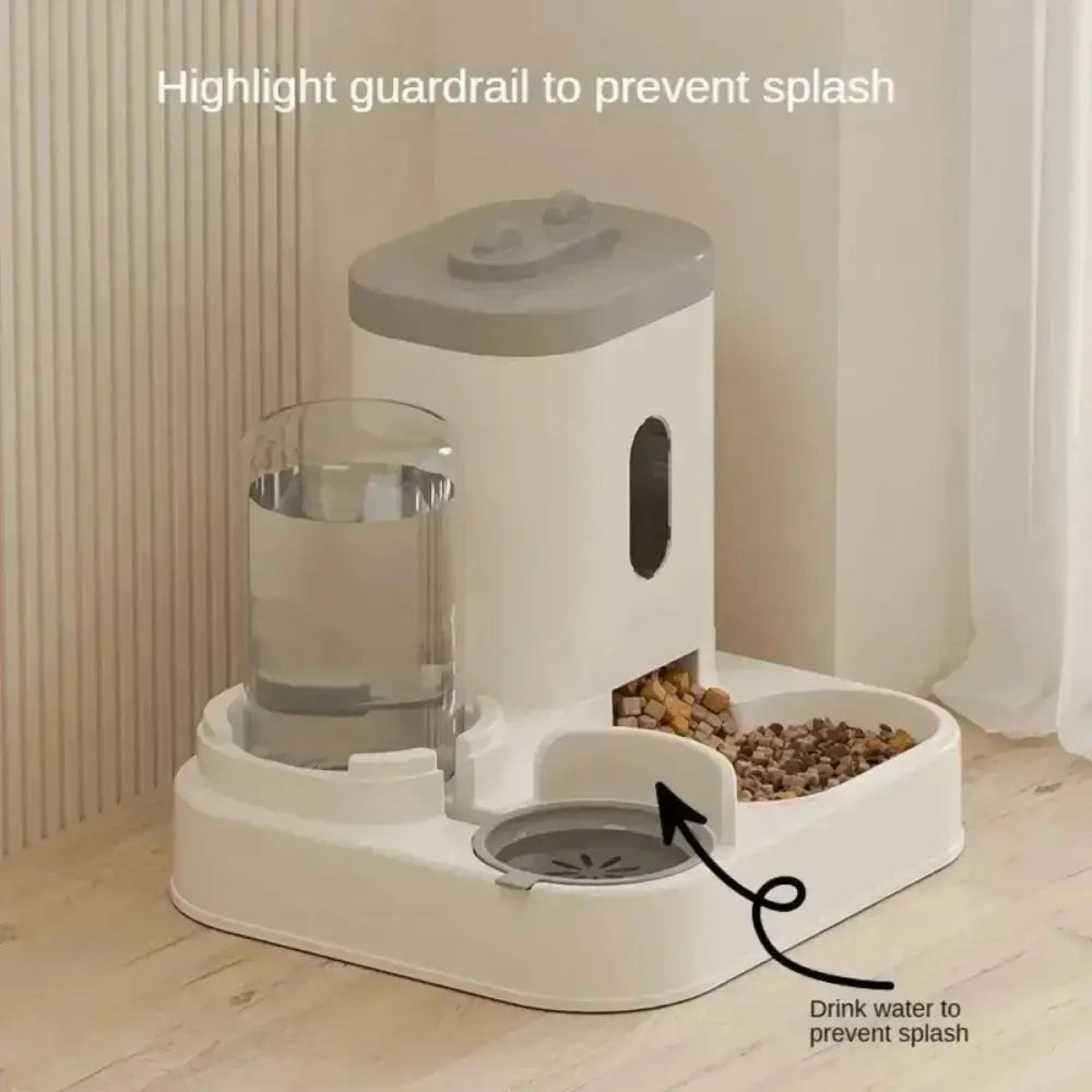 Automatic Pet Feeder & Water Fountain Set - pet feeder