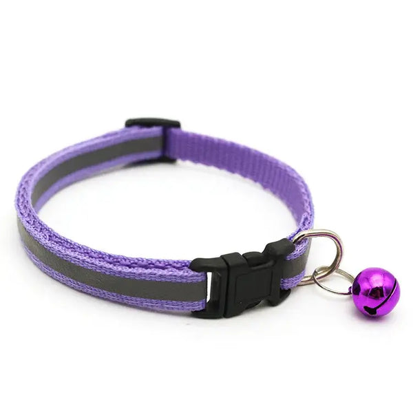 Cat and Dog Universal Reflective Collar Neck Ring Necklace Bell Pet Products Safety Elastic Adjustable Pet Reflective