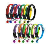 Cat and Dog Universal Reflective Collar Neck Ring Necklace Bell Pet Products Safety Elastic Adjustable Pet Reflective
