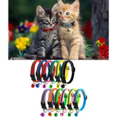 Cat and Dog Universal Reflective Collar Neck Ring Necklace Bell Pet Products Safety Elastic Adjustable Pet Reflective
