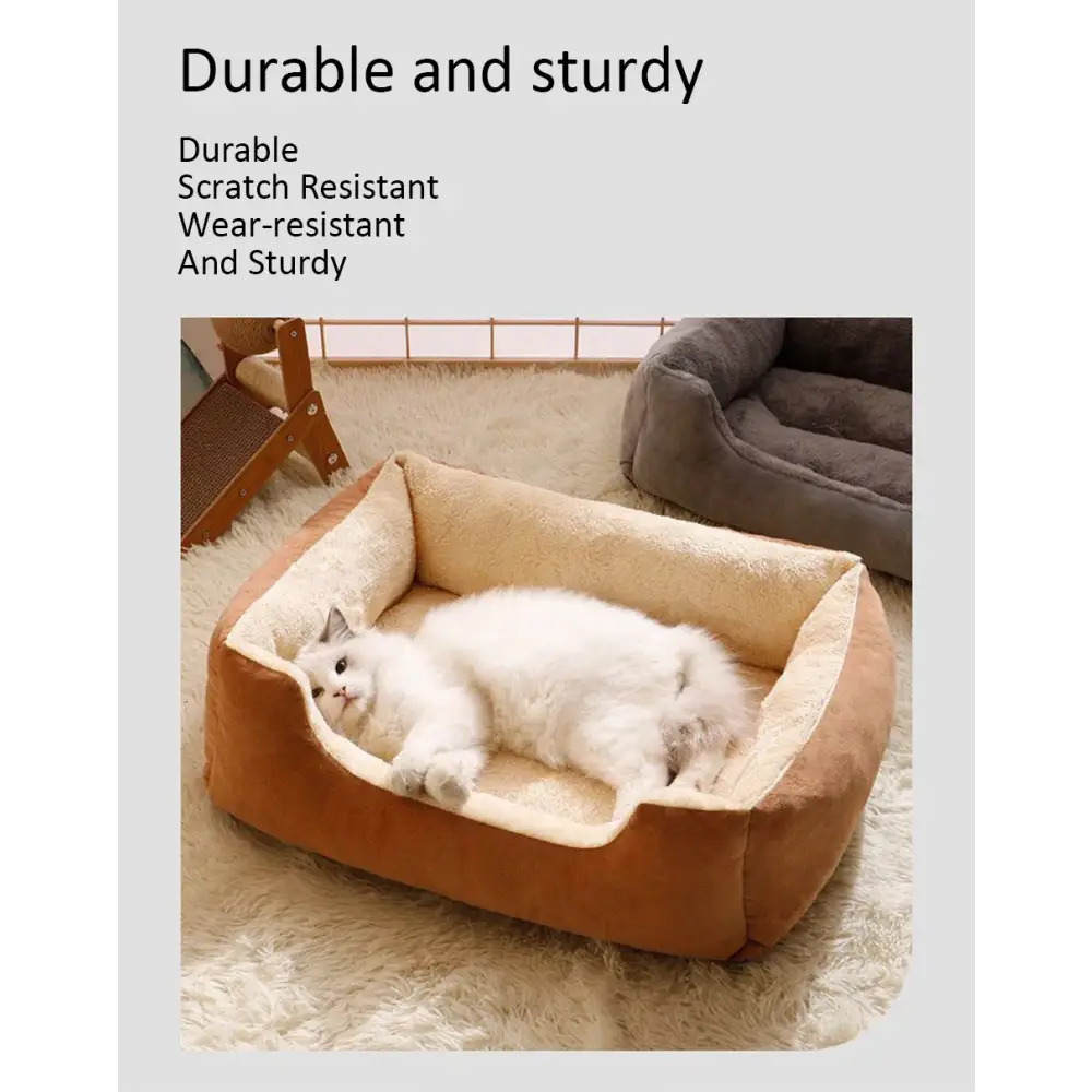 Cat & Dog Bed – Soft Cushion Pet House & Sleeping Basket - PET BED